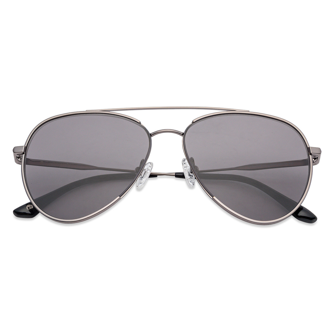 John Jacobs Grey Full Rim Aviator left side