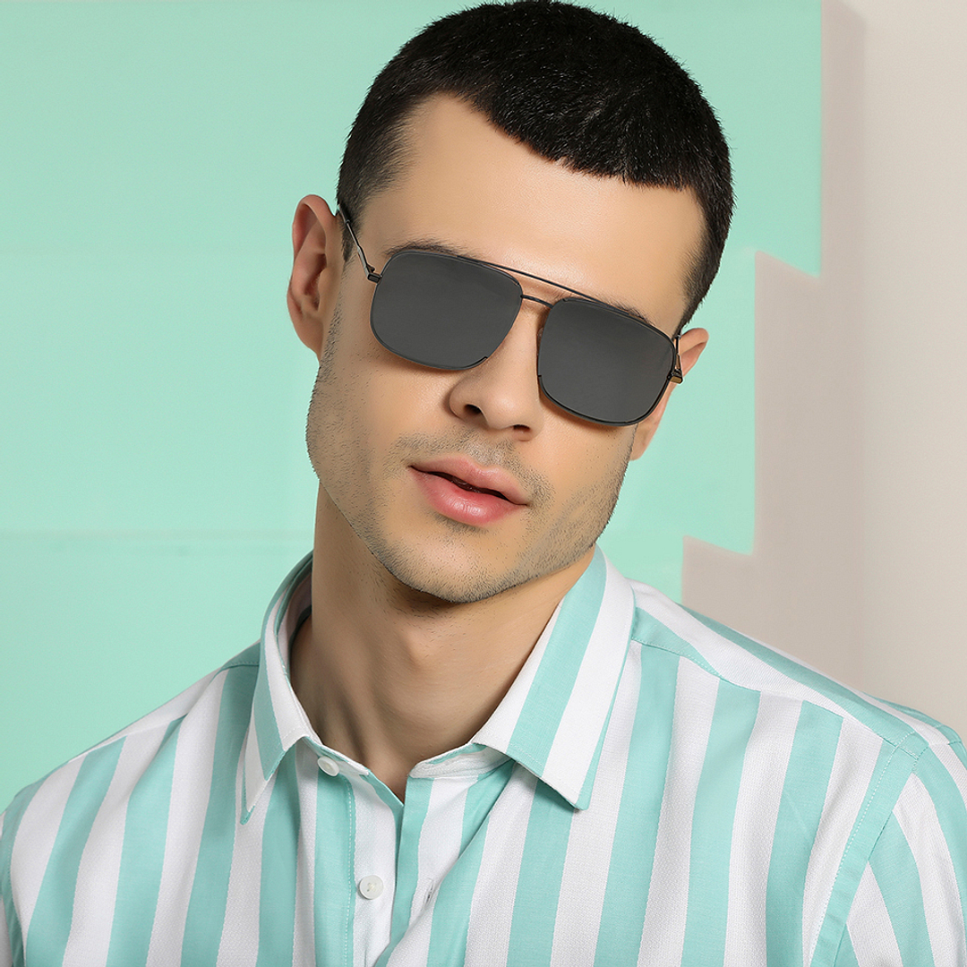 John Jacobs Online Light Grey Full Rim Square left side