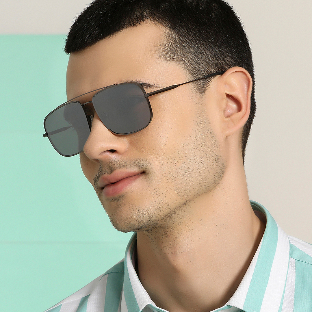 John Jacobs Online Light Grey Full Rim Square right side