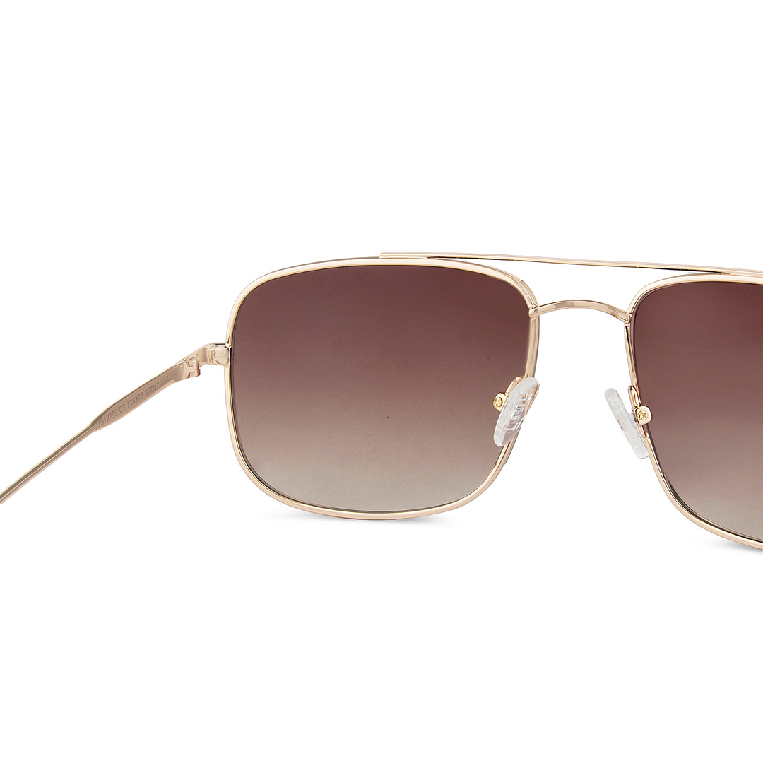 John Jacobs Gold Full Rim Square left side