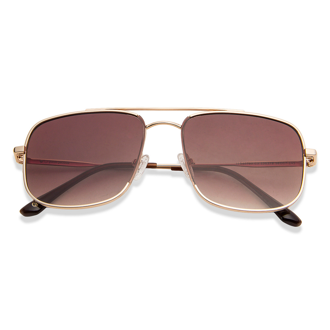 John Jacobs Gold Full Rim Square left side