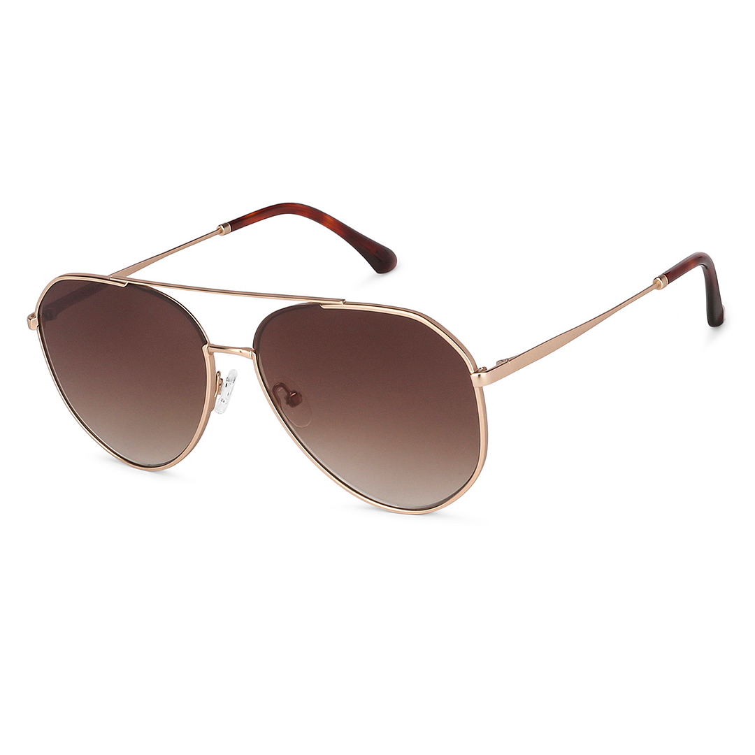 John Jacobs Online Gold Full Rim Aviator left side
