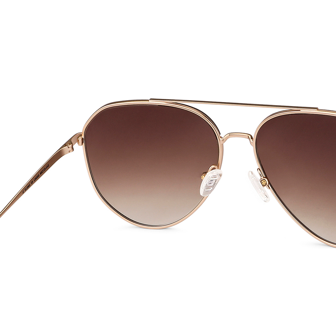 John Jacobs Online Gold Full Rim Aviator left side