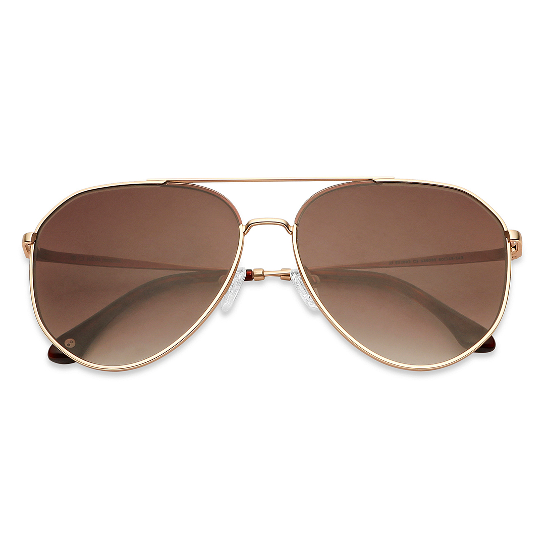 John Jacobs Online Gold Full Rim Aviator right side