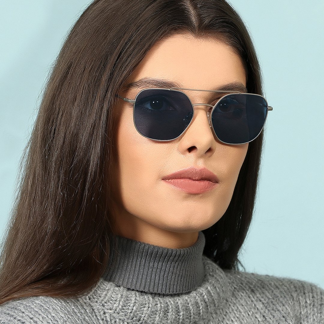 John Jacobs Gunmetal Full Rim Aviator left side