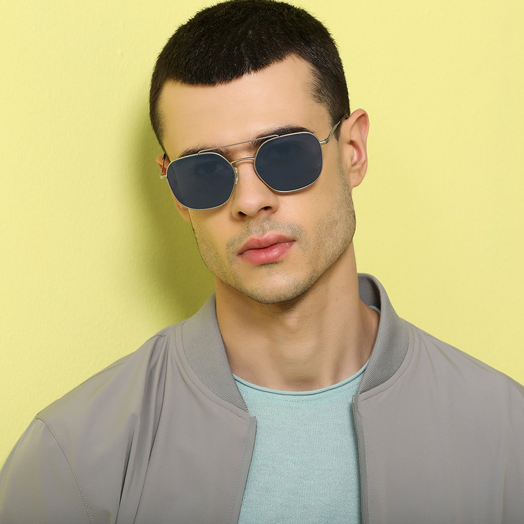 John Jacobs Gunmetal Full Rim Aviator left side