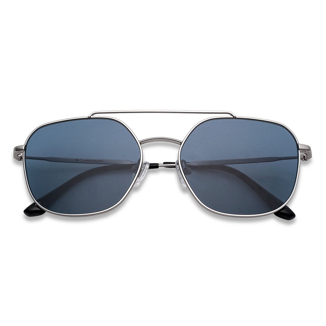 John Jacobs Gunmetal Full Rim Aviator left side