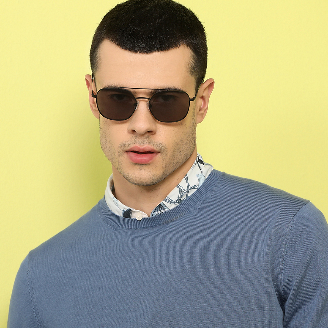 John Jacobs Black Full Rim Square right side