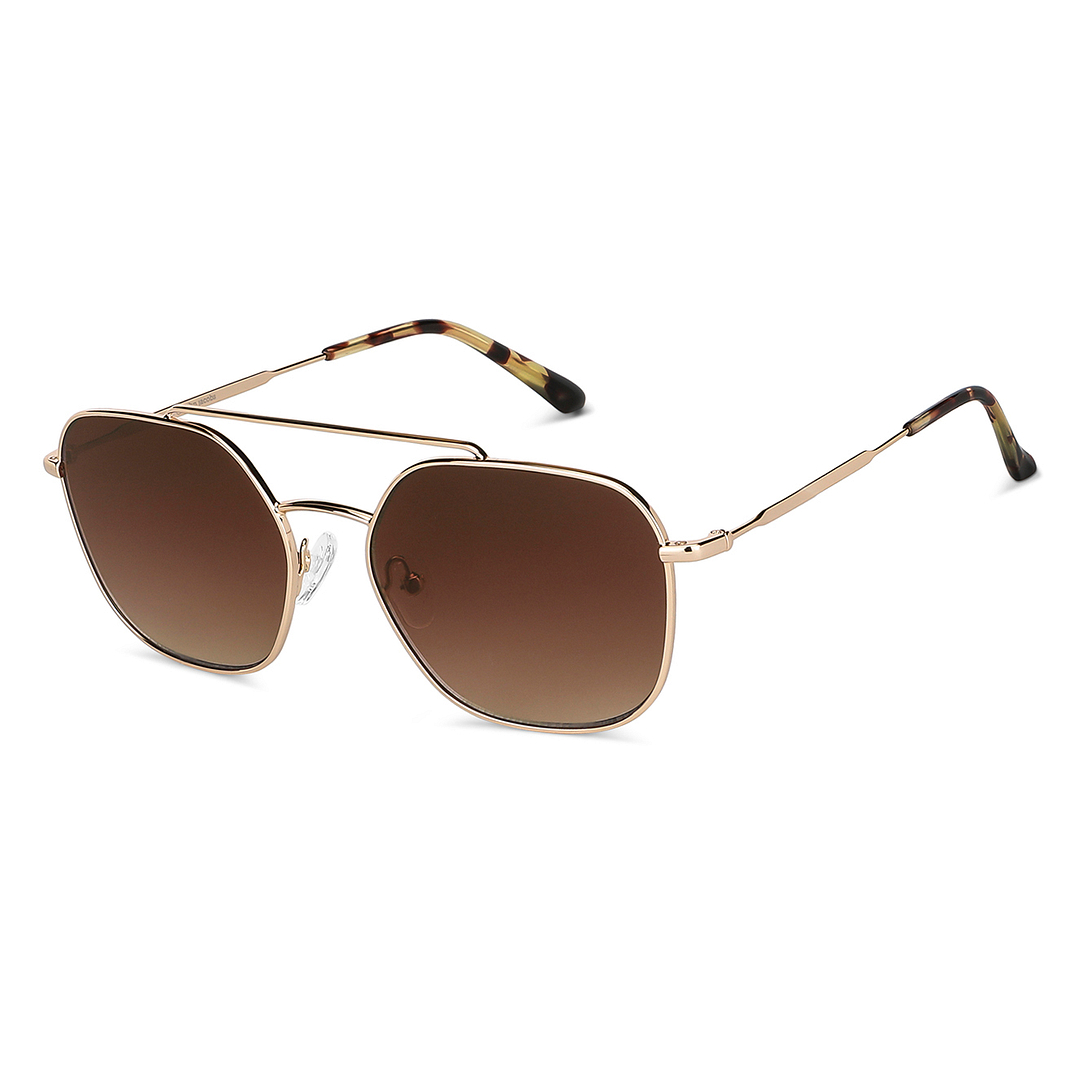 John Jacobs Gold Full Rim Aviator left side