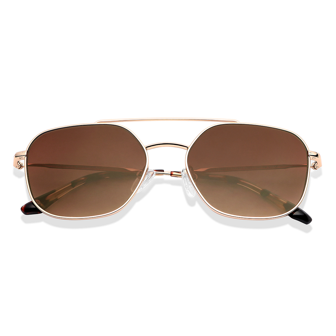 John Jacobs Gold Full Rim Aviator right side