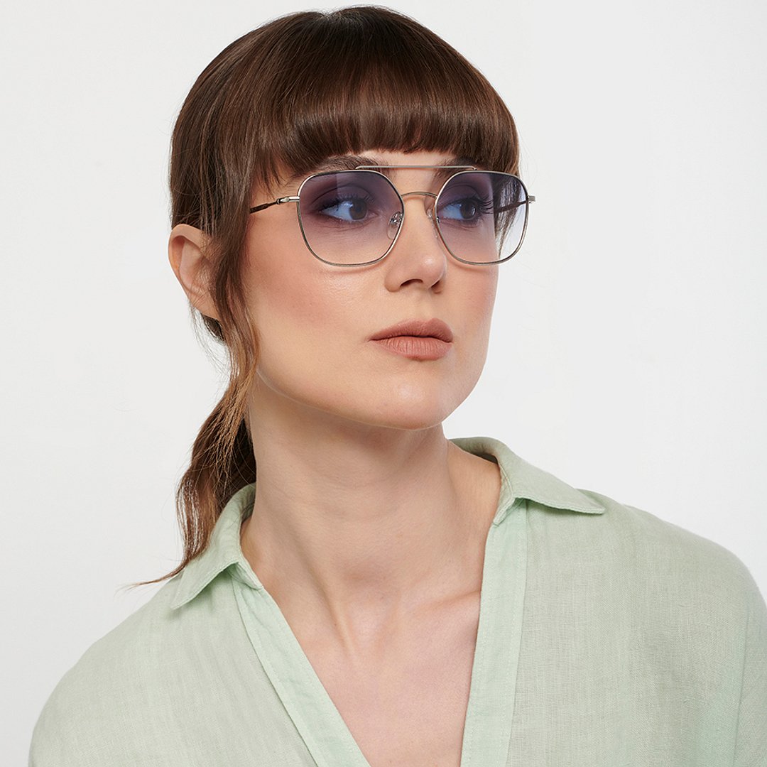 John Jacobs Silver Full Rim Square right side