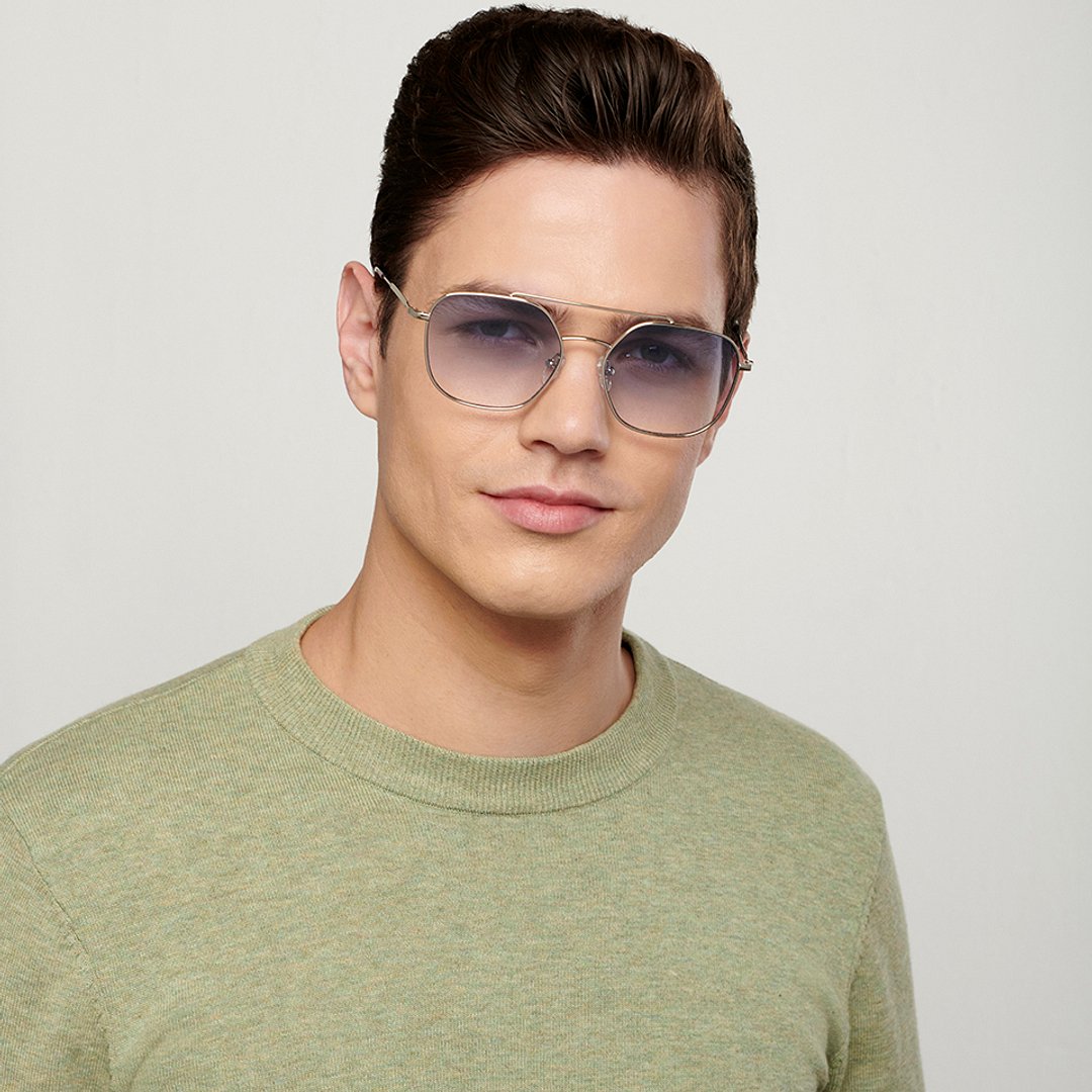 John Jacobs Silver Full Rim Square left side