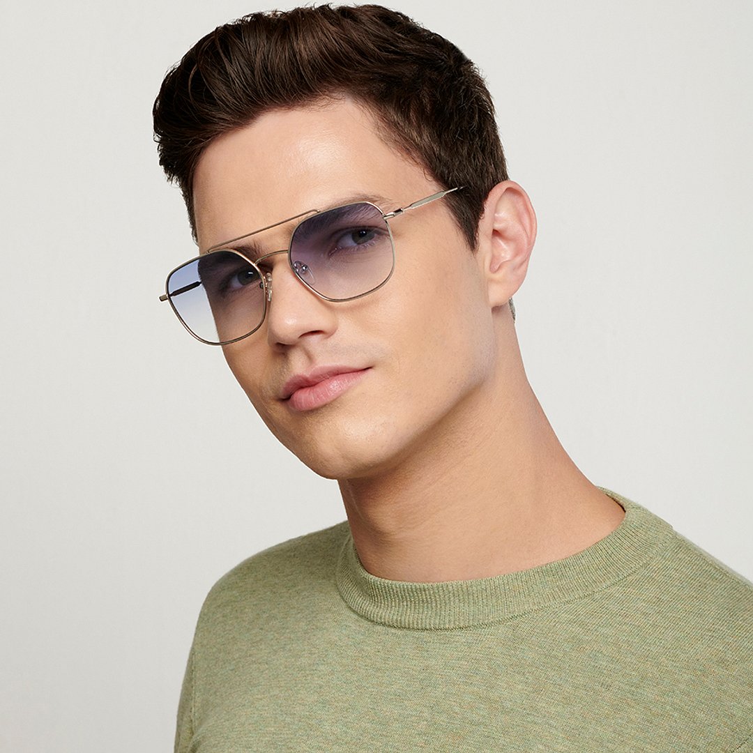 John Jacobs Silver Full Rim Square right side