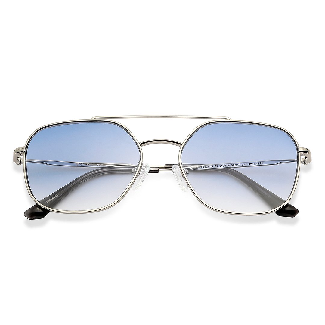 John Jacobs Silver Full Rim Square left side