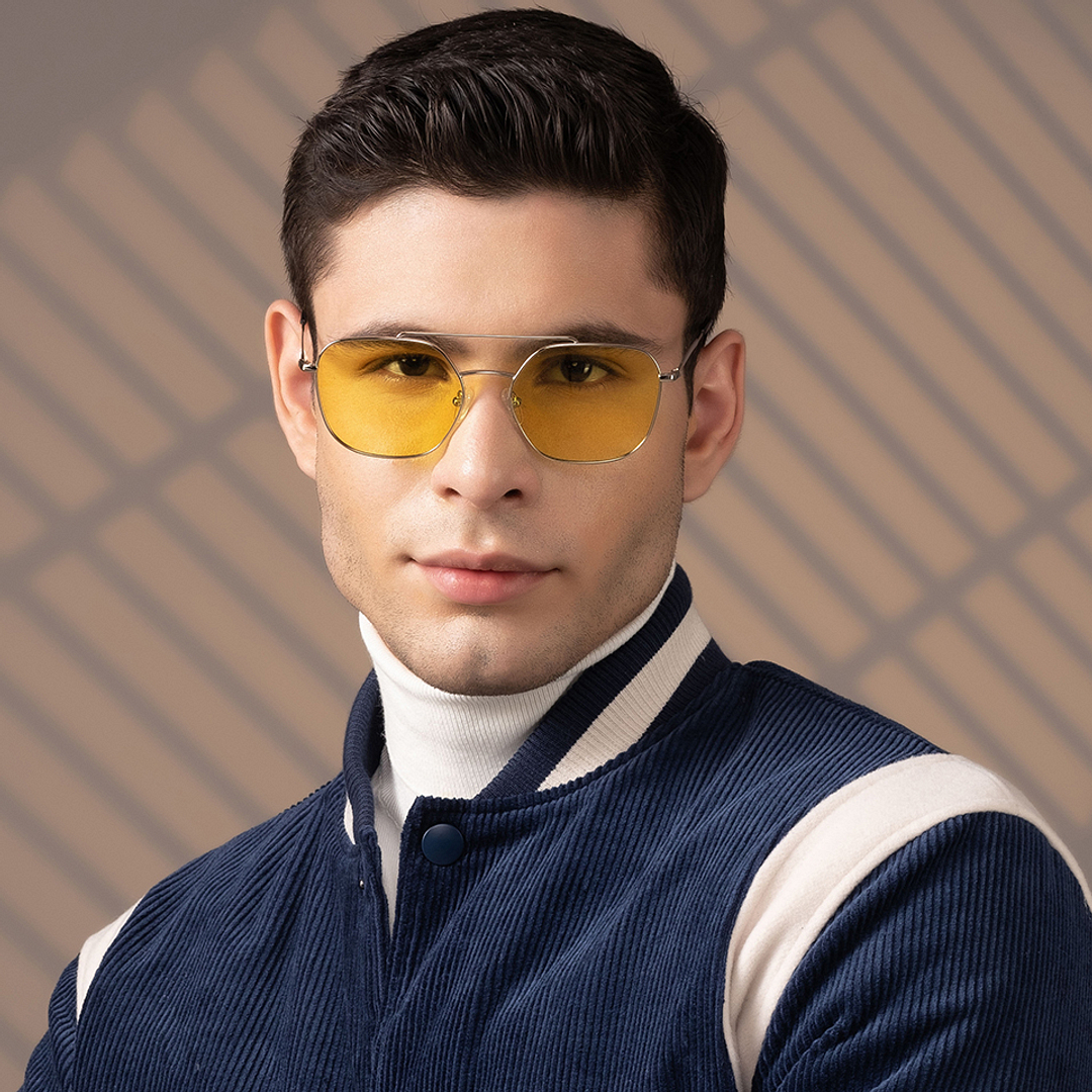 John Jacobs Silver Full Rim Geometric right side