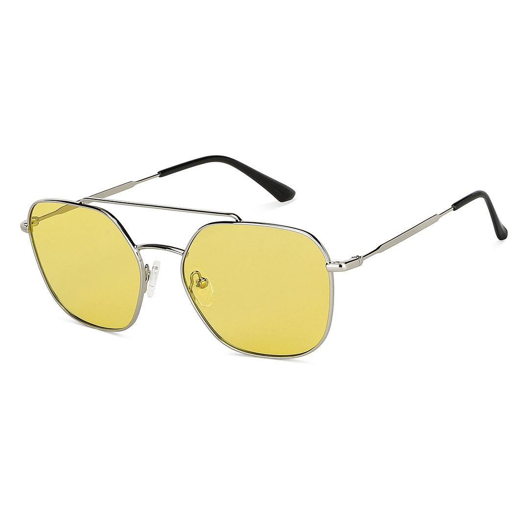 John Jacobs Silver Full Rim Geometric right side