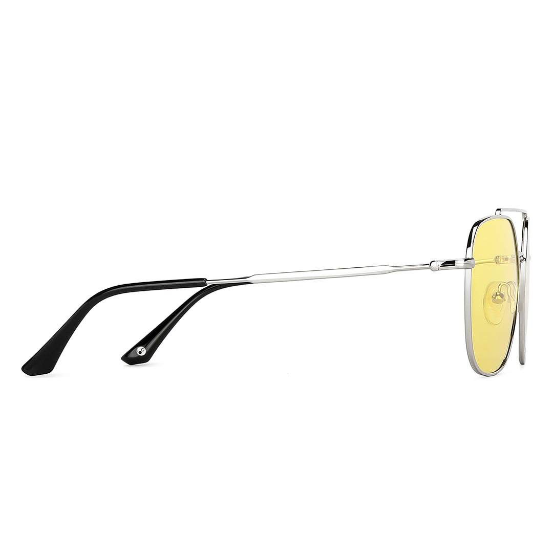 John Jacobs Silver Full Rim Geometric left side