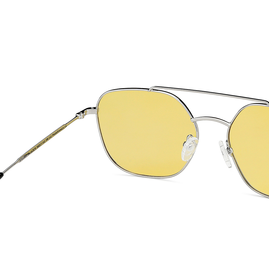 John Jacobs Silver Full Rim Geometric right side