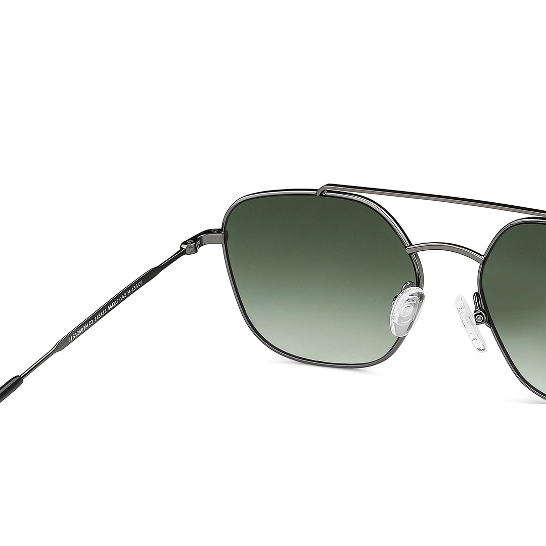 John Jacobs Online Gunmetal Full Rim Geometric right side