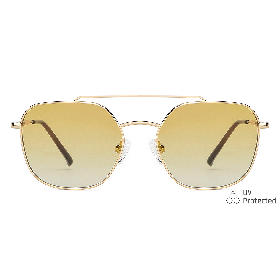 John Jacobs Gold Full Rim Geometric left side