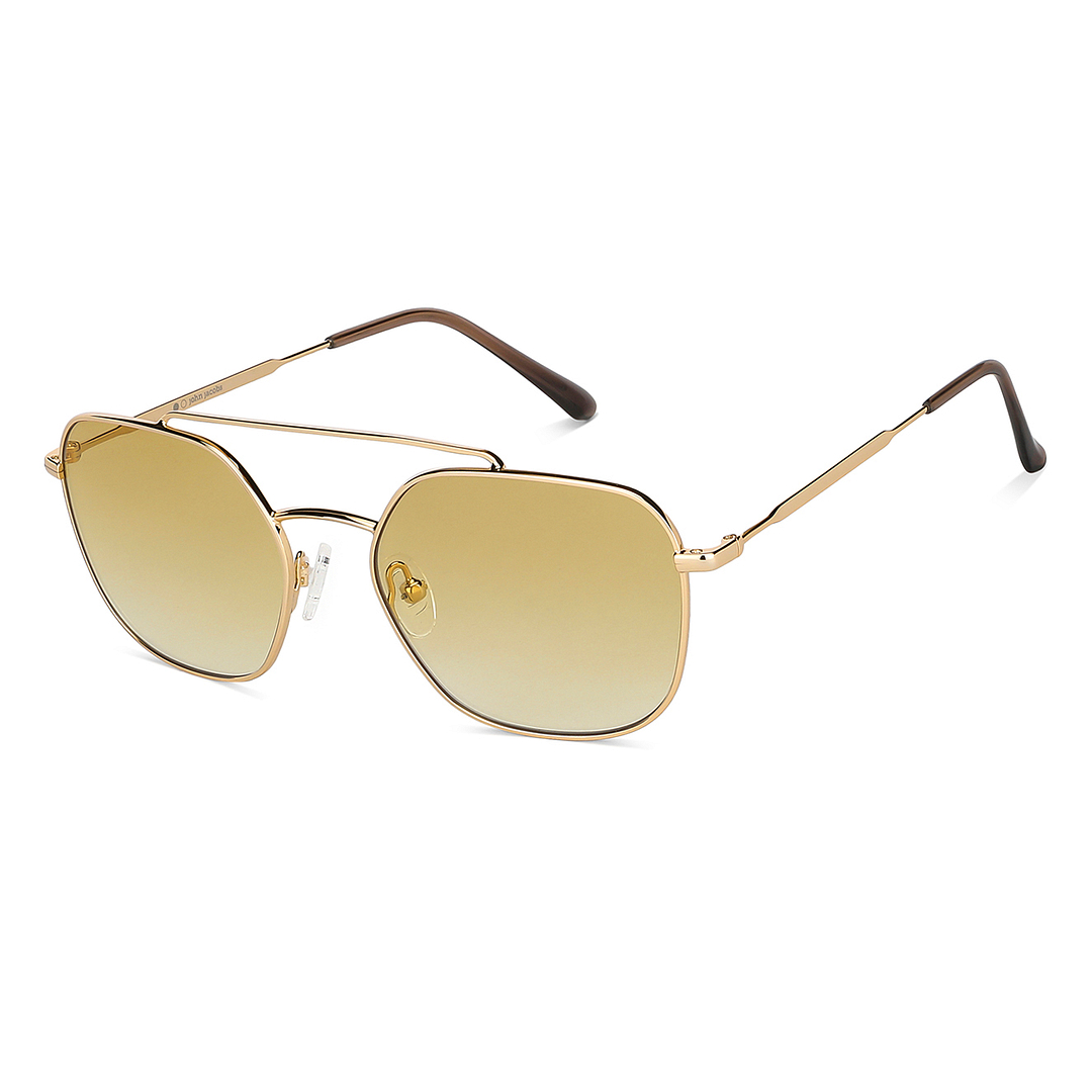 John Jacobs Gold Full Rim Geometric left side
