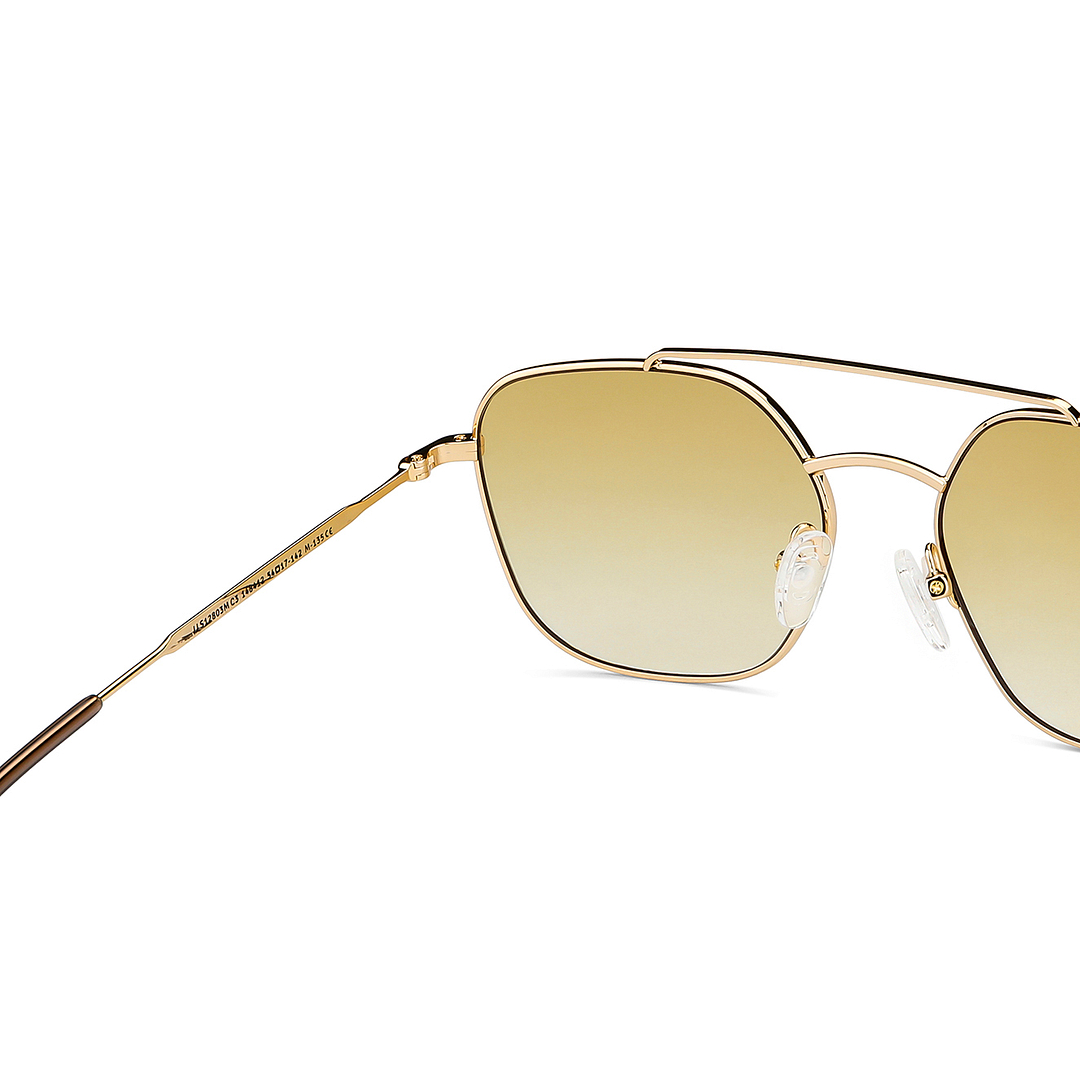 John Jacobs Gold Full Rim Geometric left side