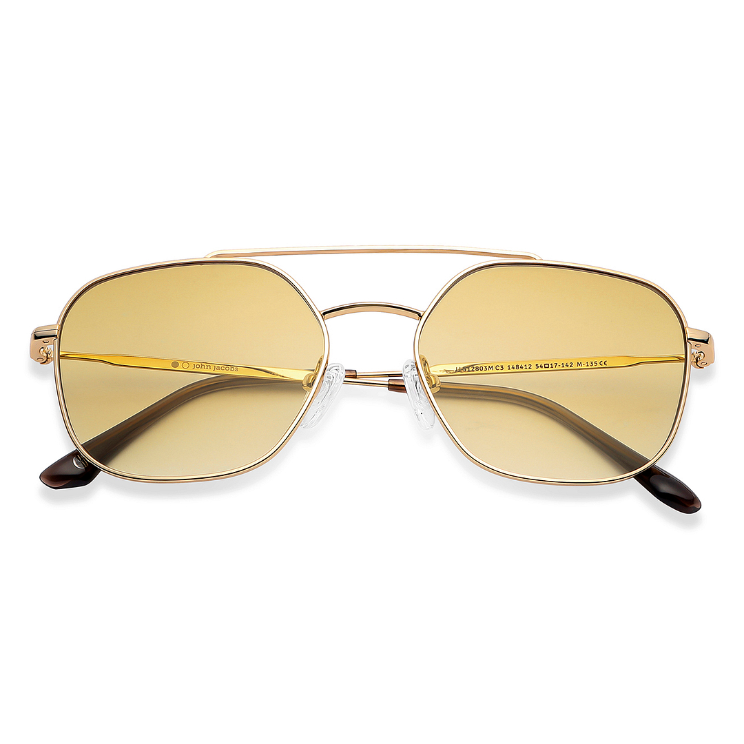 John Jacobs Gold Full Rim Geometric right side