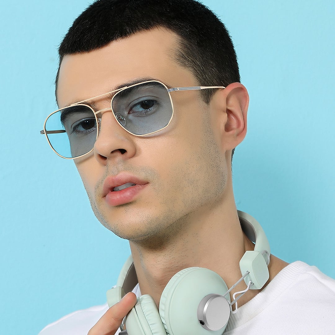 John Jacobs Gold Full Rim Square left side