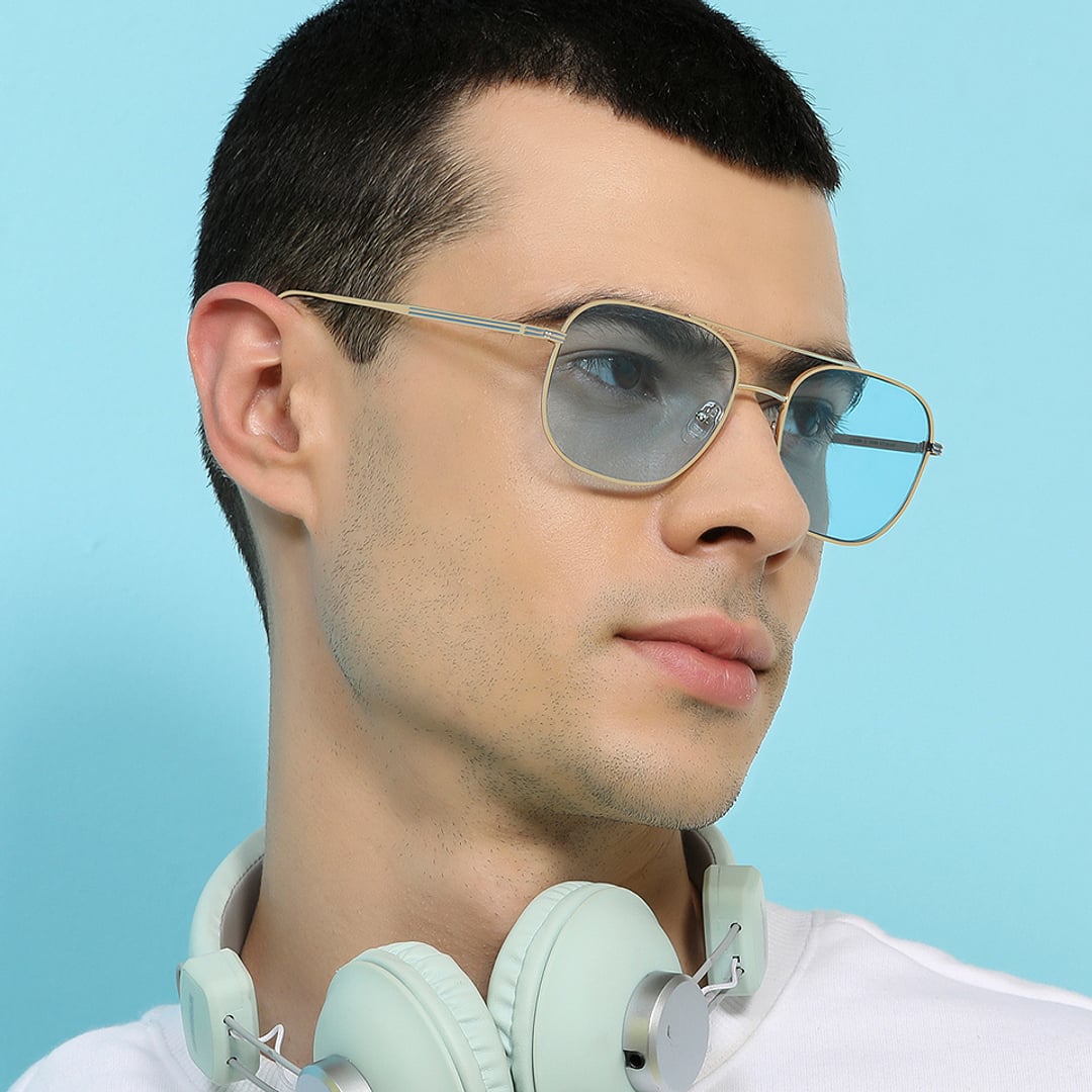John Jacobs Gold Full Rim Square right side