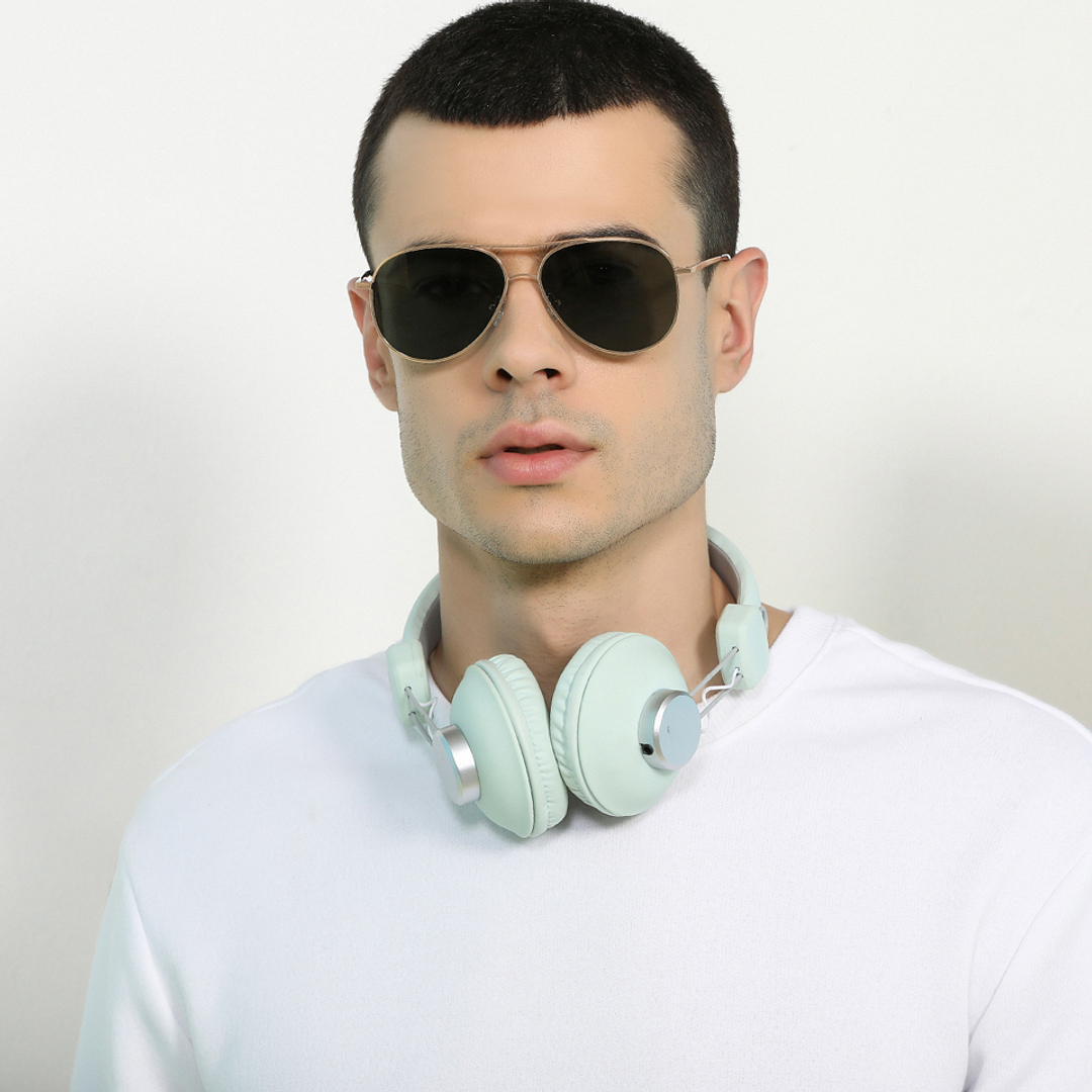 John Jacobs Online Gold Full Rim Aviator left side