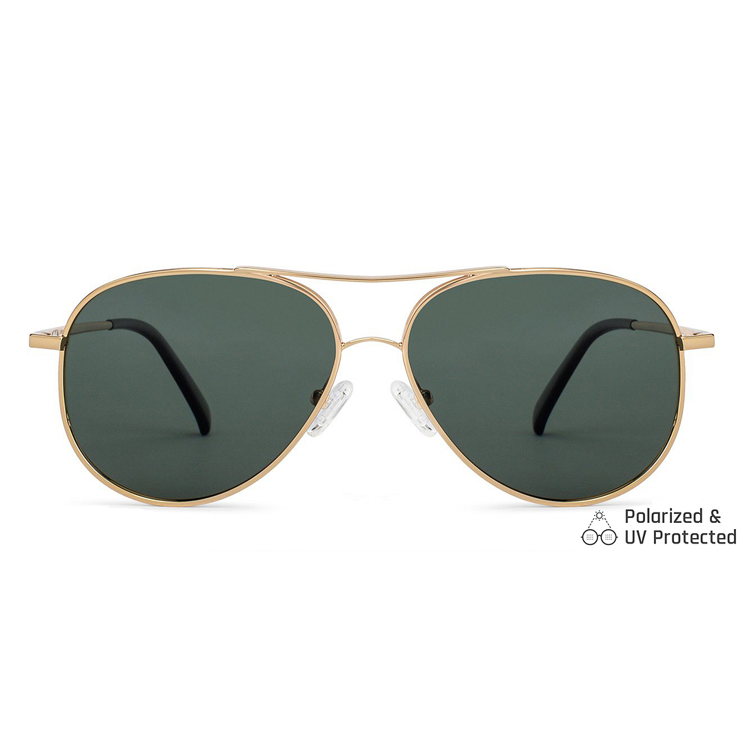 John Jacobs Online Gold Full Rim Aviator left side