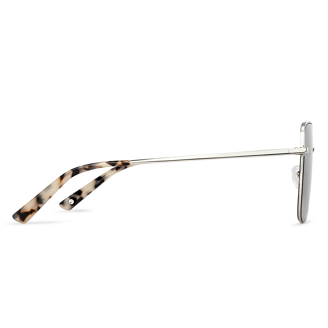 John Jacobs Silver Half Rim Square right side