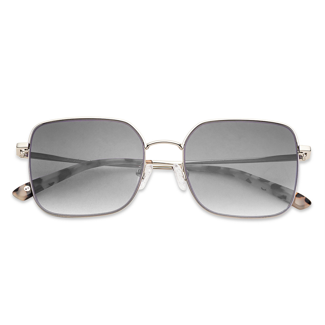 John Jacobs Silver Half Rim Square right side