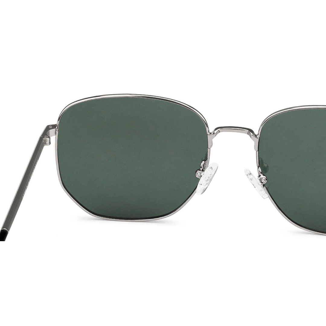 John Jacobs Online Grey Full Rim Hexagonal left side