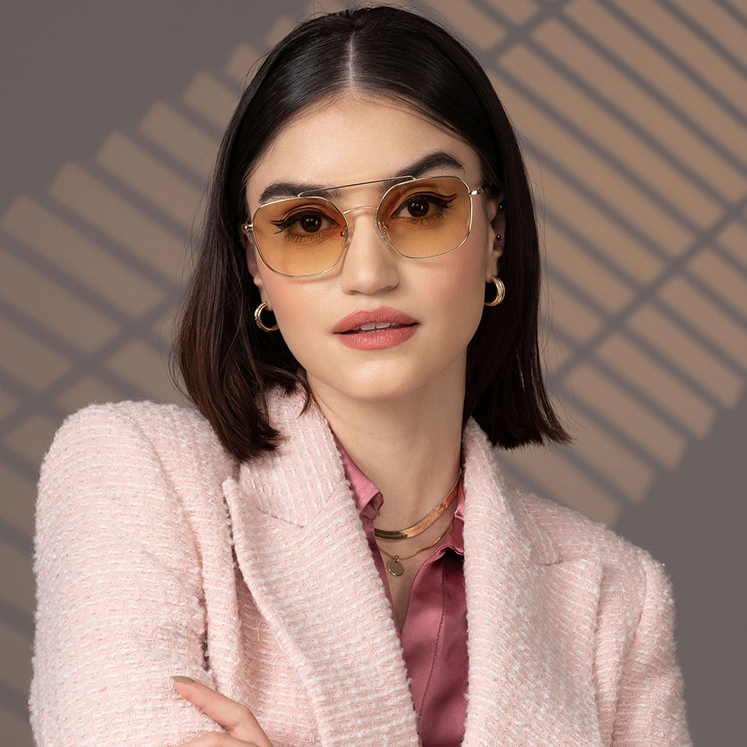 John Jacobs Online Gold Full Rim Square right side