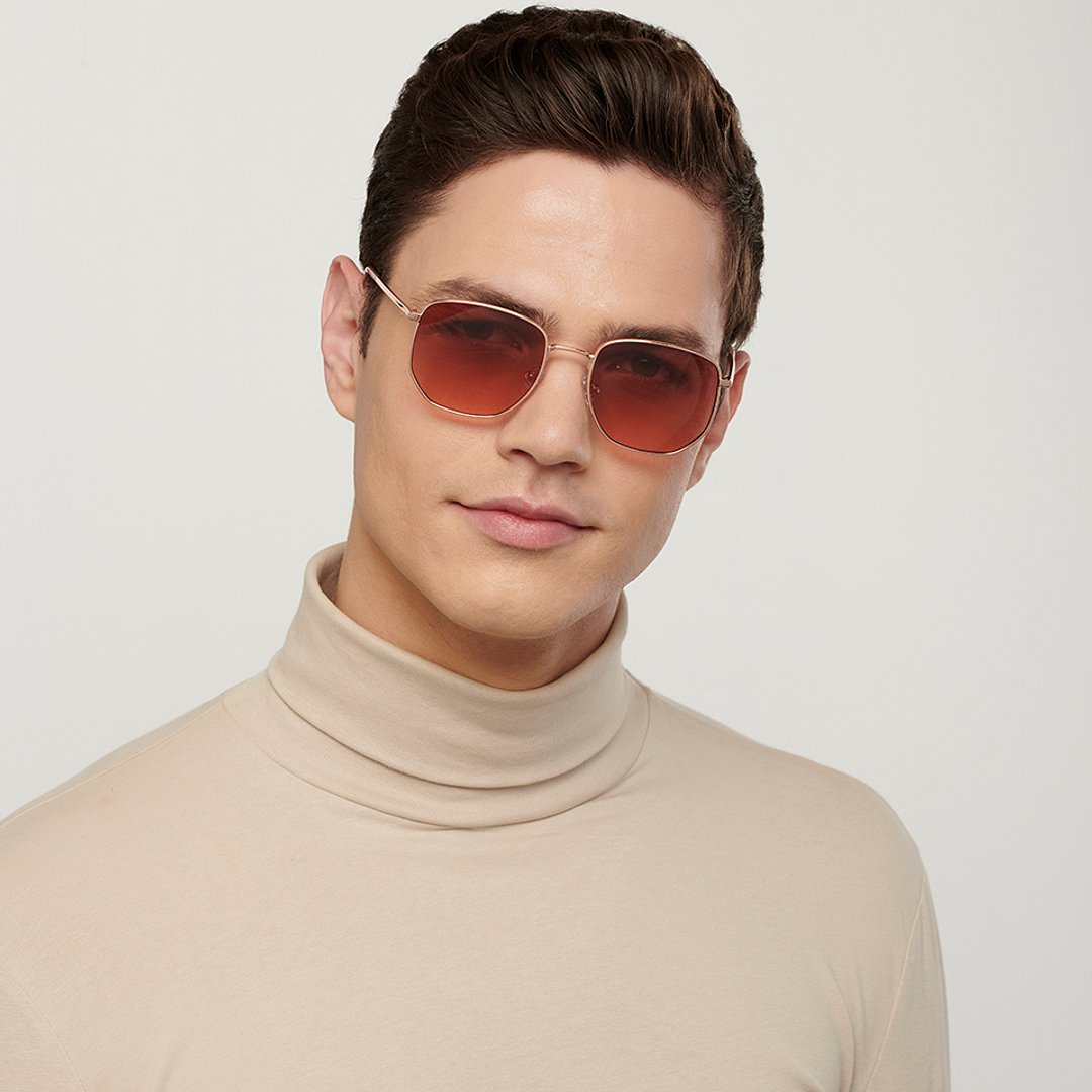 John Jacobs Online Gold Full Rim Square left side