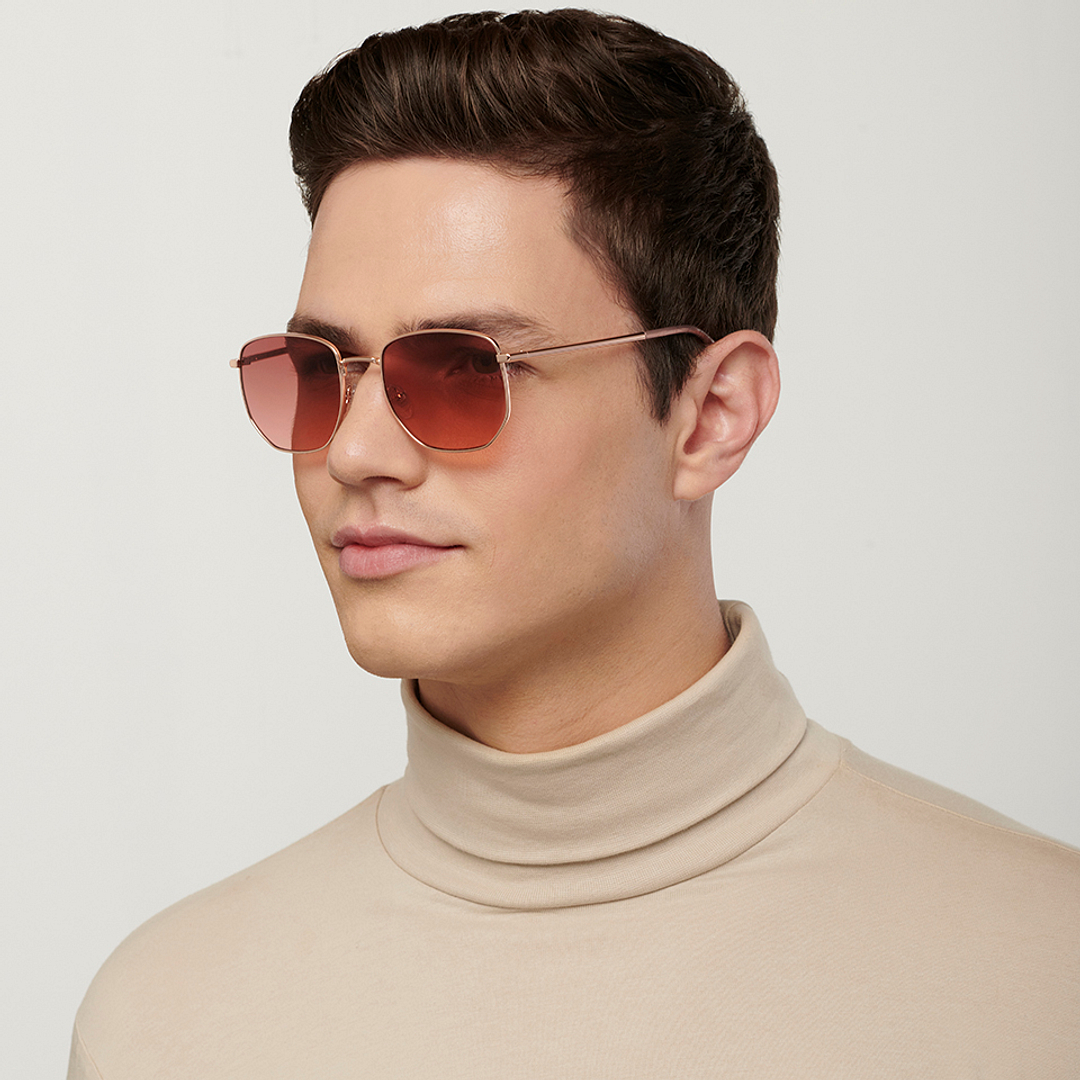 John Jacobs Online Gold Full Rim Square right side