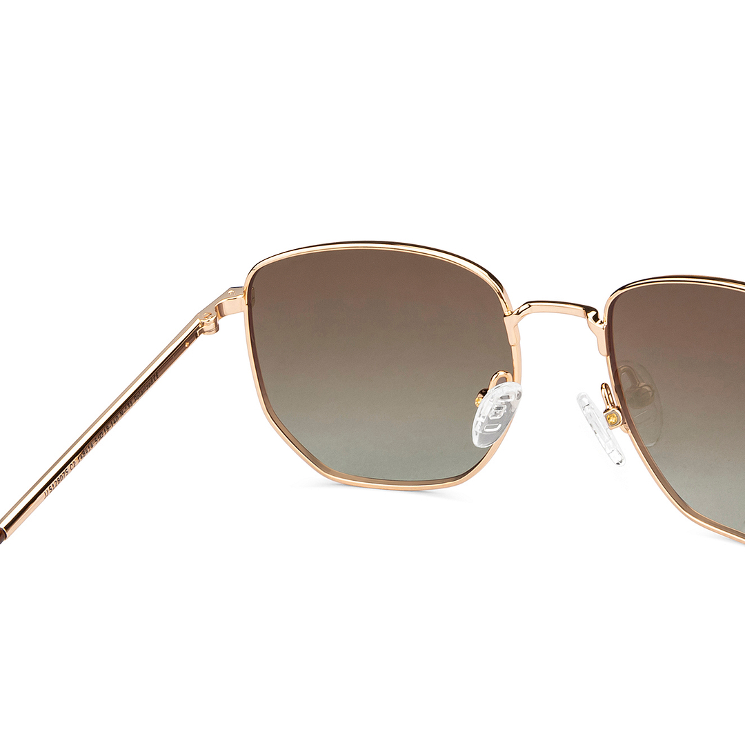 John Jacobs Gold Full Rim Square right side