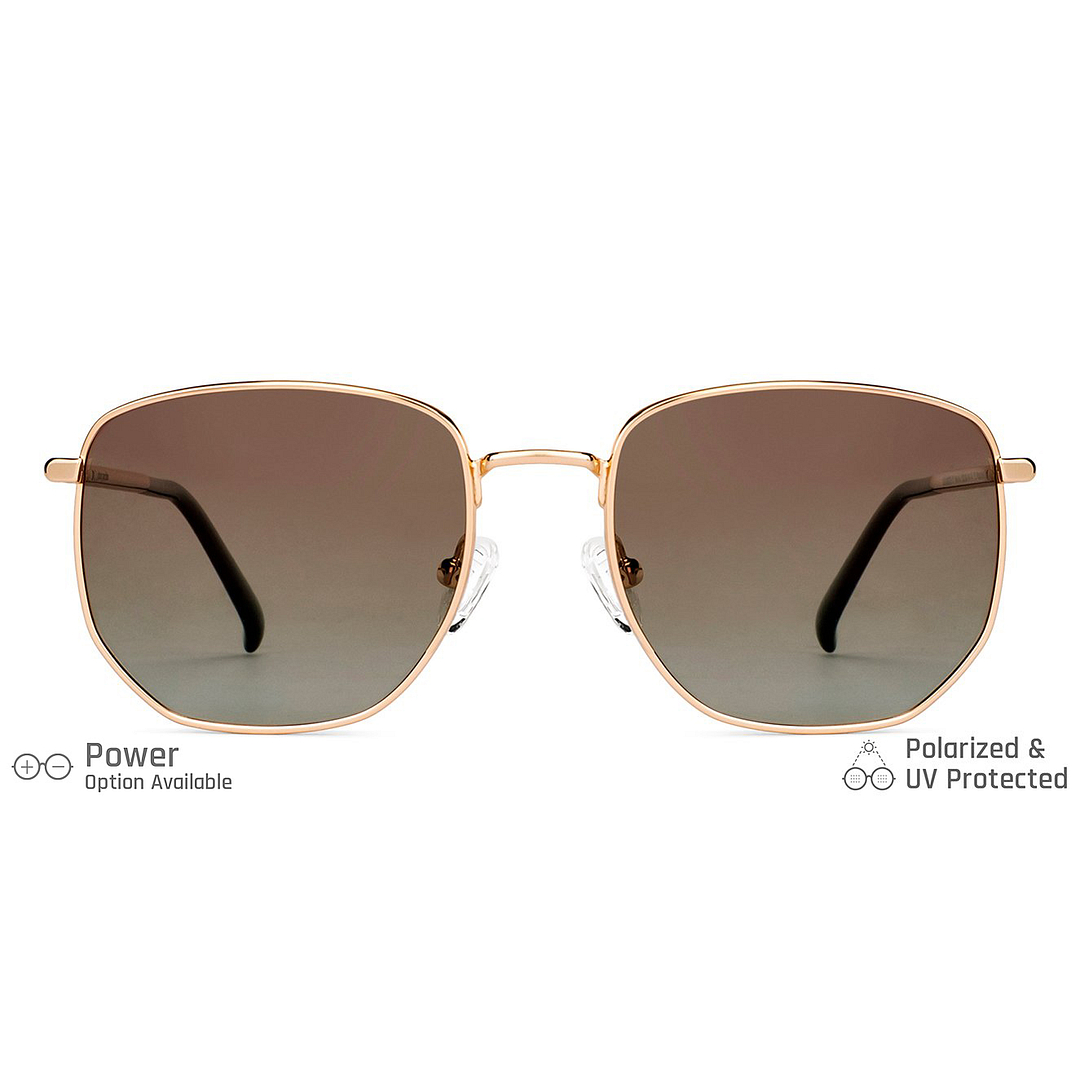 John Jacobs Gold Full Rim Square right side