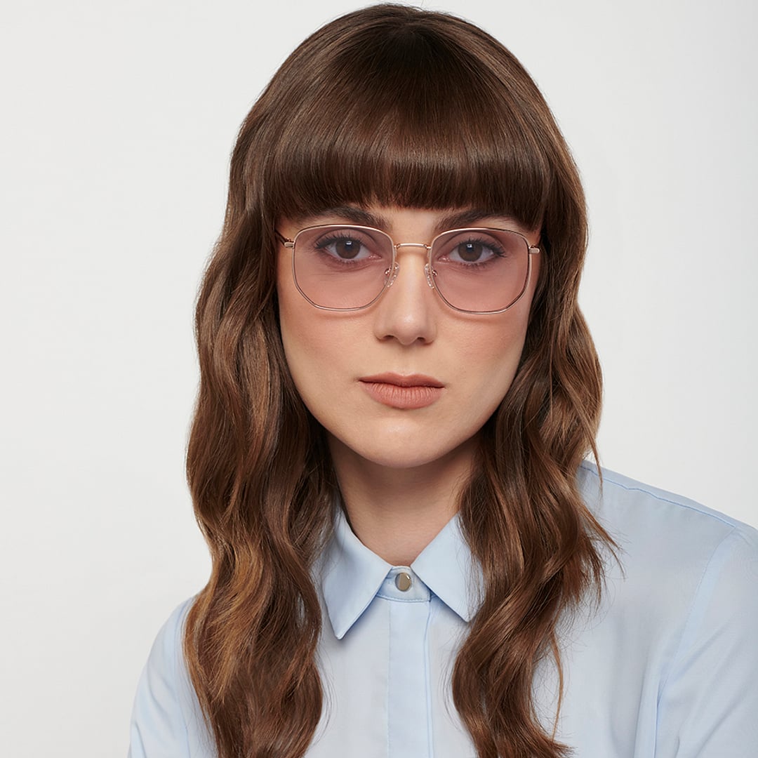 John Jacobs Online Gold Full Rim Square left side