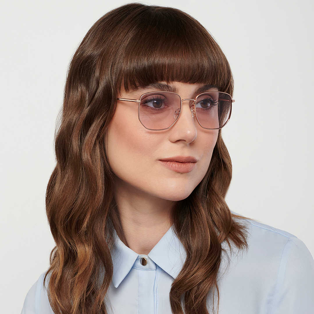 John Jacobs Online Gold Full Rim Square right side