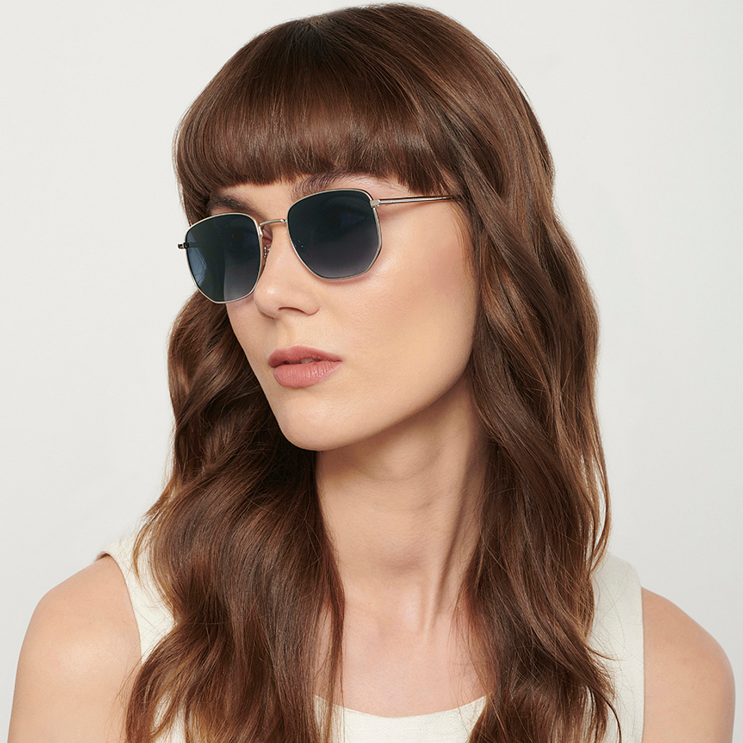 John Jacobs Silver Full Rim Hexagonal right side