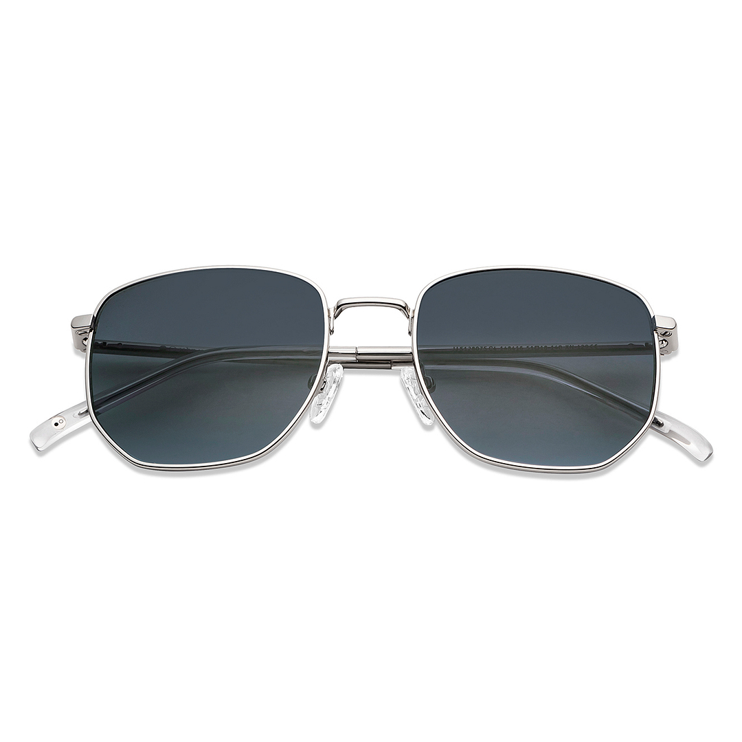 John Jacobs Silver Full Rim Hexagonal left side