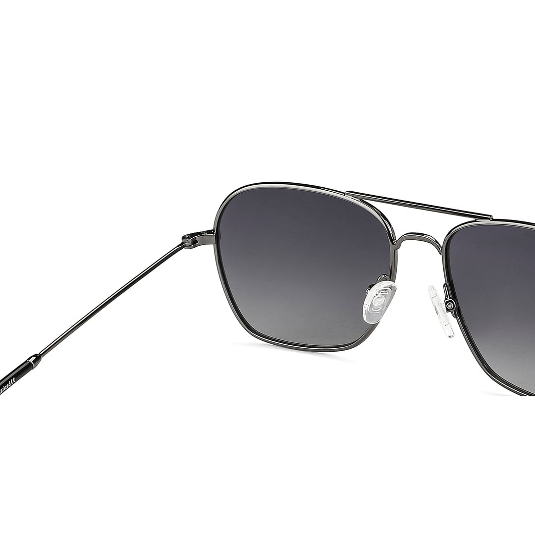 John Jacobs Online Mid Gunmetal Full Rim Aviator left side