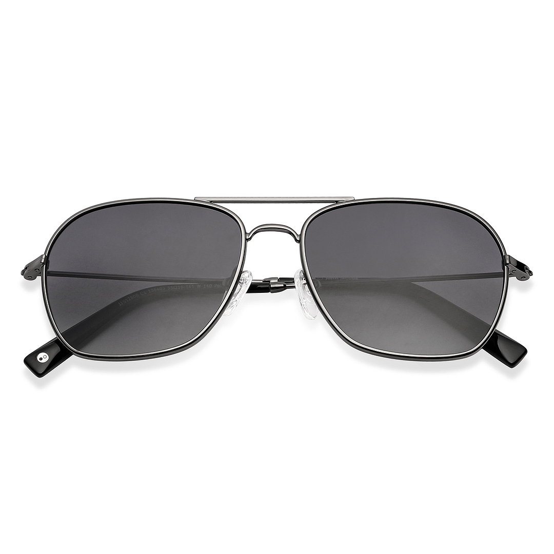 John Jacobs Online Mid Gunmetal Full Rim Aviator right side