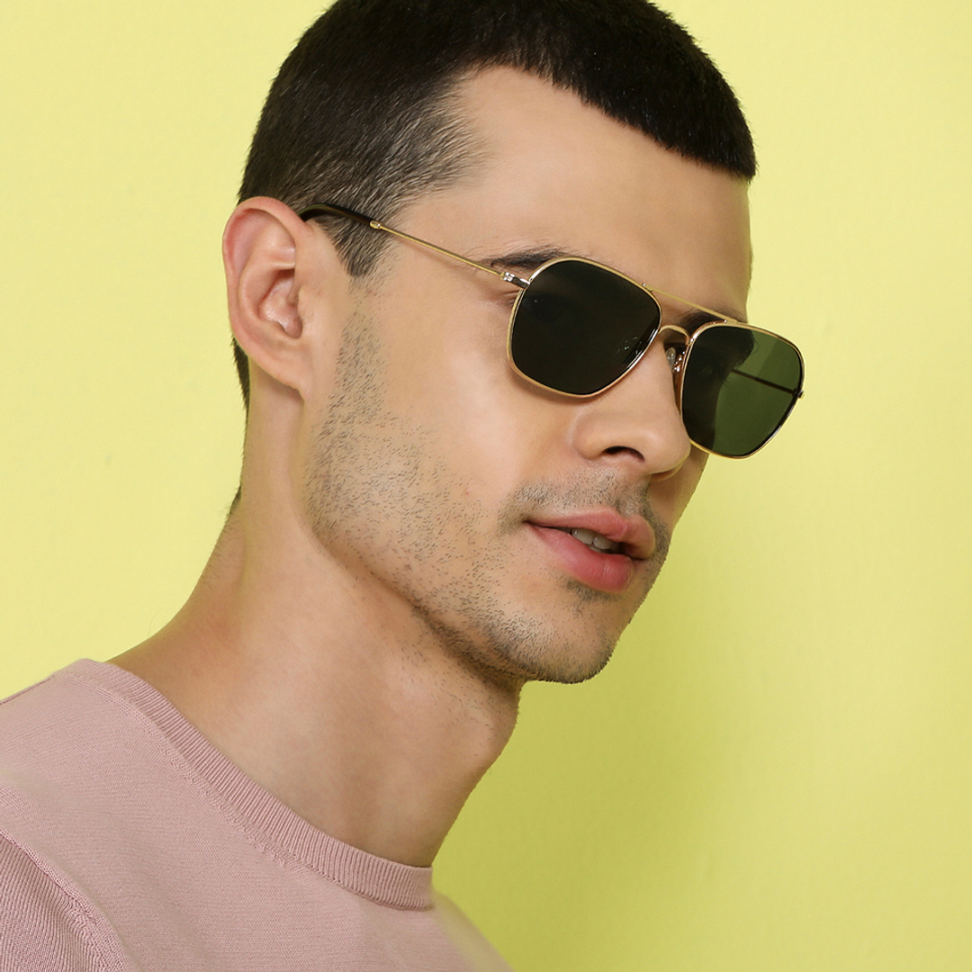 John Jacobs Online Gold Full Rim Aviator right side