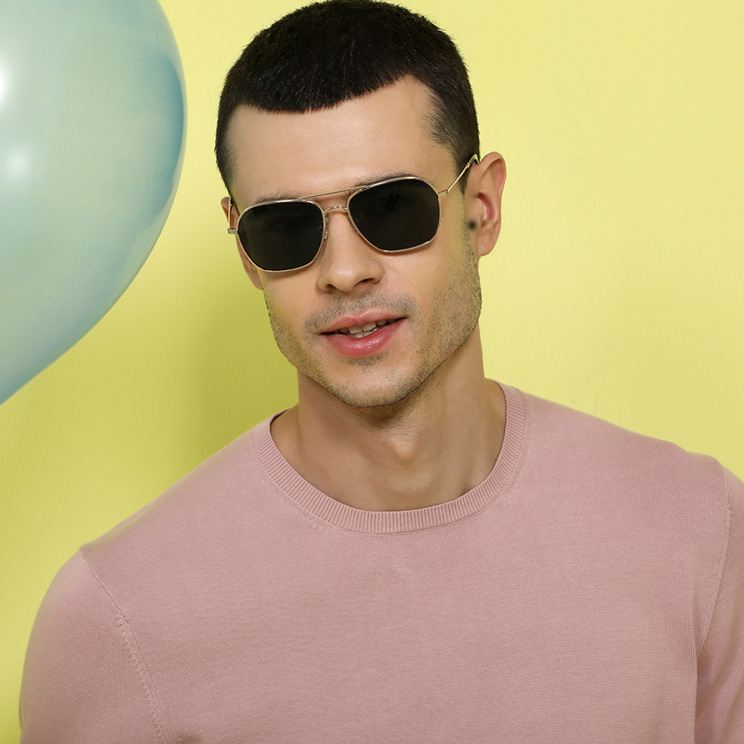 John Jacobs Online Gold Full Rim Aviator right side