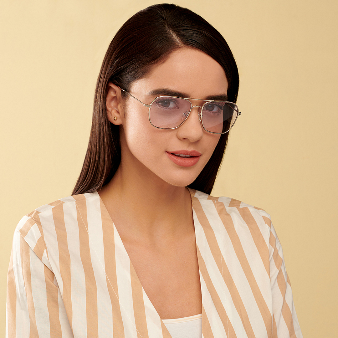 John Jacobs Online Silver Full Rim Aviator left side