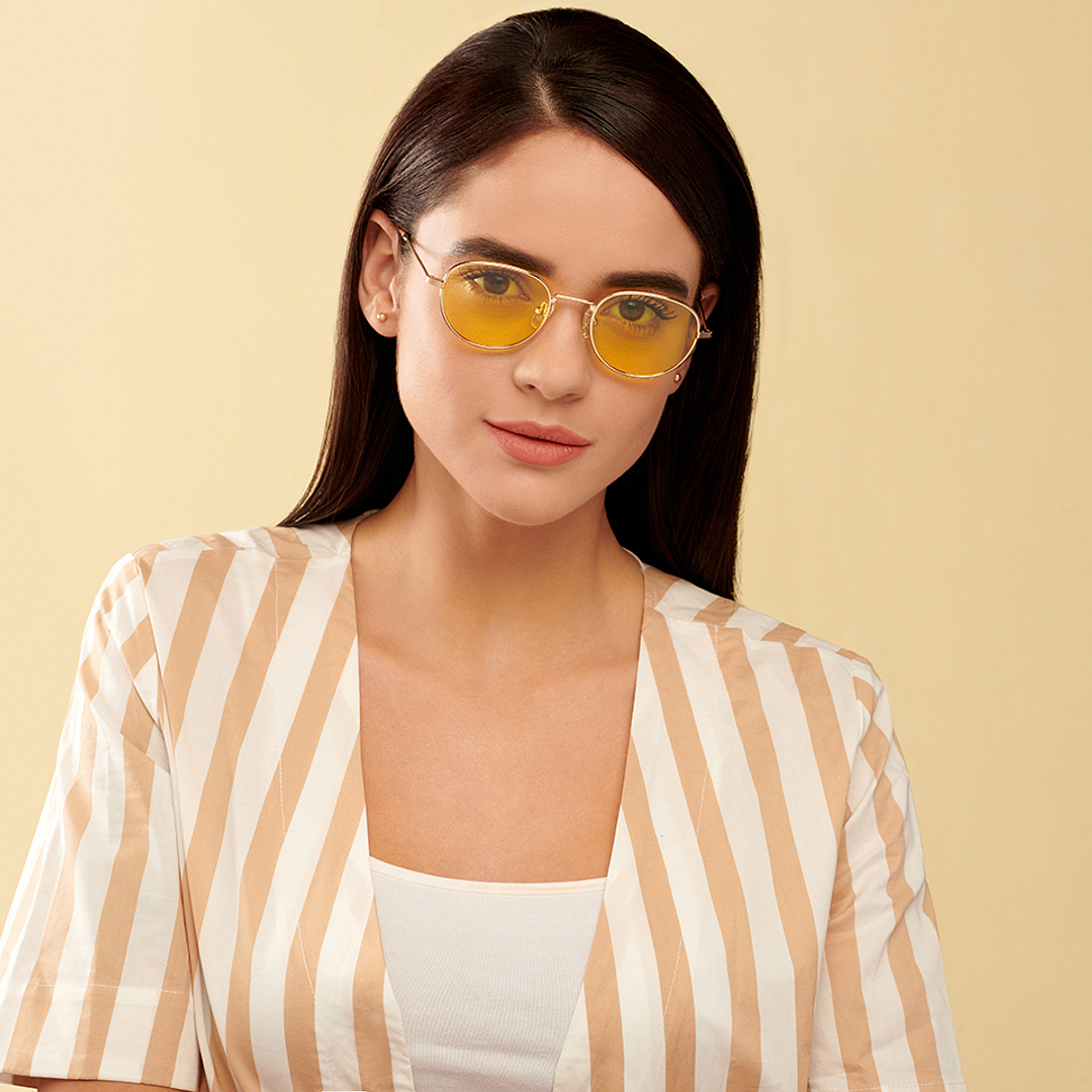 John Jacobs Online Gold Full Rim Round right side