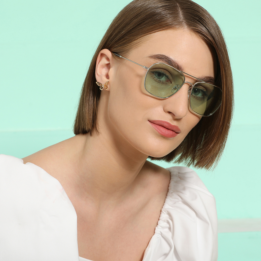 John Jacobs Online Silver Full Rim Aviator right side